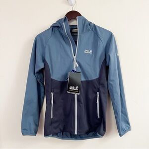 Jack Wolfskin Go Hike Softshell Jacket Women’s Size XS NEW Two Tone Blue
